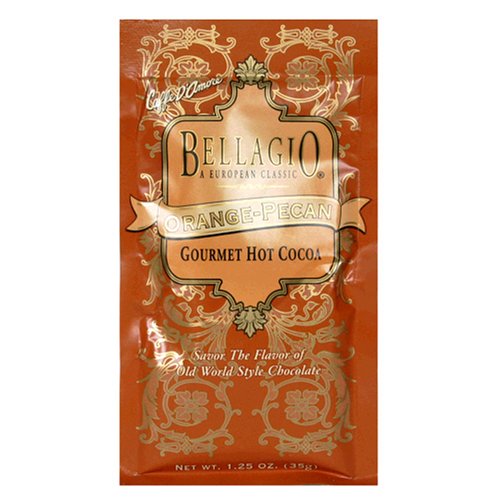 Bellagio Orange Pecan Cocoa, 1.25-Ounce Packets (Pack of 50) by Bellagio