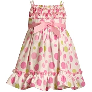 Bonnie Jean Girls 2-6x White Ground Sundress