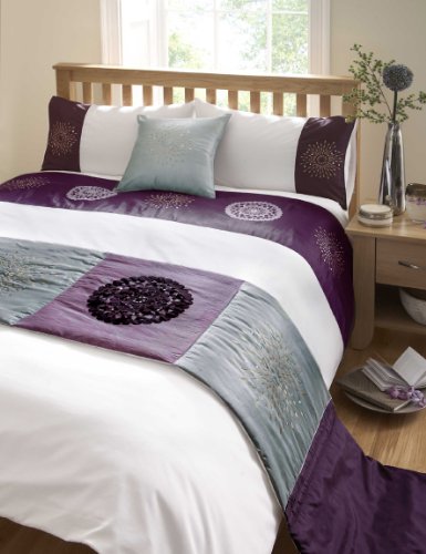 KING SIZE DUVET SET BED PACK WITH MATCHING RUNNER & CUSHION COVER