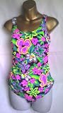 1pc Ruched Side Floral Print Swimsuit