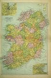 1907 MAP IRELAND DUBLIN BELFAST IRISH SEA ATLANTIC