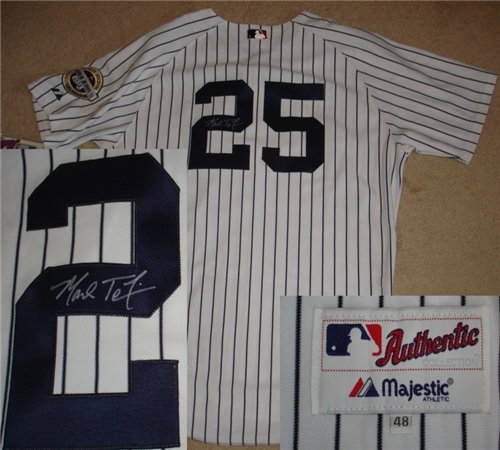 Mark Teixeira Autographed/Hand Signed New York Yankees Authentic Jersey