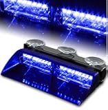 Xprite High Intensity LED Windshield Emergency Hazard Warning Strobe Lights - Blue