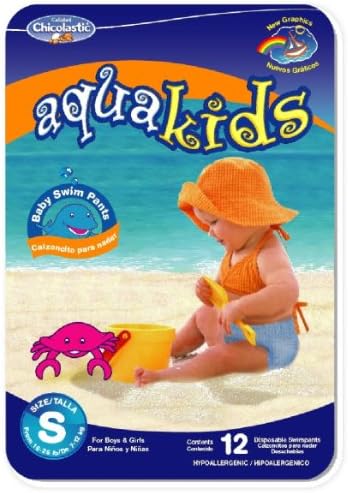 AquaKids Swim Pants for Boys & Girls, Medium Size, 24-34 Pounds (88-Count Swim Pants)