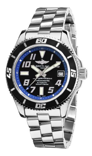 Breitling Mens A1736402/BA30SS Superocean Abyss Black and Blue Dial Watch