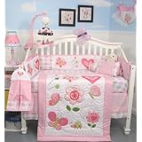 Soho Pink butterflies Kisses Crib Nursery Bedding... by SoHo Designs