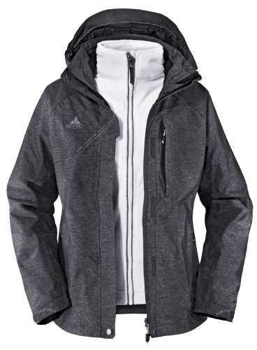 VAUDE Damen Doppeljacke Glencoe 3in1, steelgrey, 46