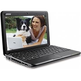 MSI - Wind - U90X-020FR - Mini Notebook 8.9 WSVGA (1024x600)  Intel� Atom 1.6GHz  - 512 Mo - 80Go DD  - Wifi 802.11b/g  Webcam 0.3M pixels - Linux - Noir