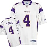 Reebok Minnesota Vikings Brett Favre Youth Replica White Jersey Large
