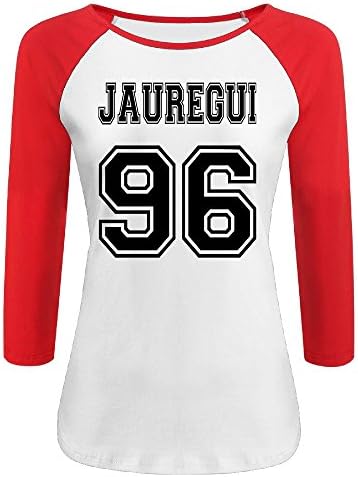 ZHUN Girls Lauren Jauregui 96 Logo Fifth Harmony Three-Quarter Sleeve Cotton Tees XL Red