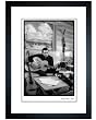 Johnny Cash Sitting on a Couch Playing His Guitar, 1960 - Fine Art Print
