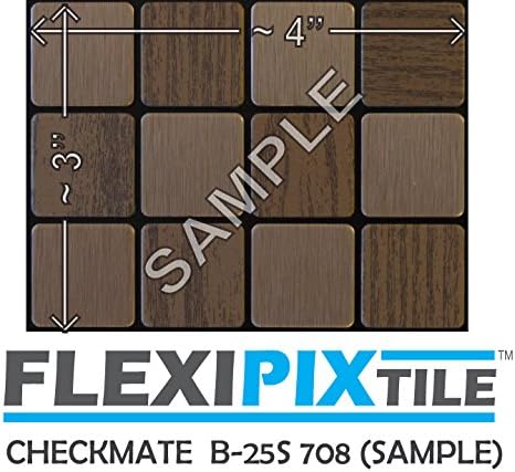 FLEXIPIXTILE, Sample, Aluminum Mosaic Tile, Peel & Stick, Kitchen Backsplash, Accent Wall, Checkmate