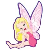 Blonde Happy Fairy in Pink Window Decal Sticker Car Truck SUV Home Office Garage 