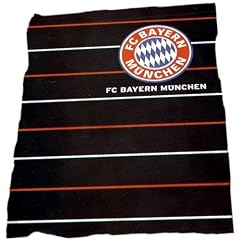 Bertels 8554-09-9-03 FC Bayern M�nchen Fanartikel Fleecedecke Polostreifen Wappen