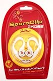 Koss Arizona State SportClip Earphones with Wind Up Storage Case for MP3, CD, DVD Players, White