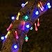 Solar String Lights By Zeso 20ft 30 LED 15 Water Drop & 15 Crystal Waterproof Lights Christmas Lights Outdoor String lights for Garden, Patio, Yard, Home, Christmas Tree, Parties (Multi-colored)