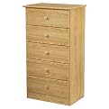 Fully Assembled Legend 5 Drawer Chest - Oak
