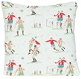 Footballers Decorative Pillow Throw Case Cath Kidston Fabric Cream Cushion Cover