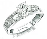 IGI Certified 0.95 Carat Pave Set Round Diamonds Engagement Ring