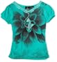 Baby phat Girls 2-6x Flower Print Top,Peacock,6x
