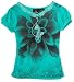 Baby phat Girls 2-6x Flower Print Top,Peacock,6x