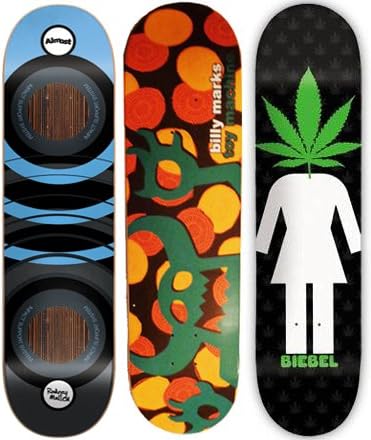 3 Almost Impact Toy Machine Girl 8.0 Skateboard Deck Lot