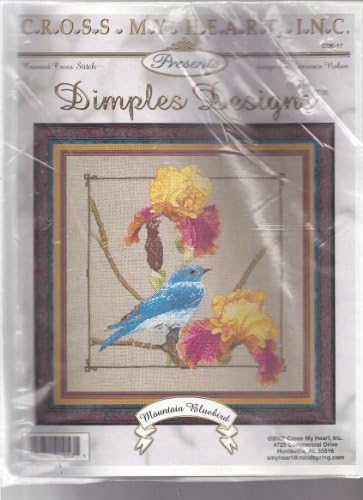 Dimples Designs Counted Cross Stitch Kit Mountain Bluebird 9 X 10