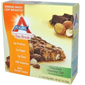 Atkins Day Break Bar Chocolate Hazelnut -- 5 Bars ( Multi-Pack)