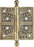4 1/2 Solid Brass Ball-Tip Hinge With Windsor Pattern