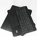 KHOMO: PU Carbon Fiber Leather Case with SOLAR CHARGER DETACHABLE Bluetooth Keyboard for Apple iPad 2 and new iPad 3 HD.