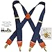 Hold-Up Suspender Company Casual Series Ocean Blue XG Suspenders for Men In the Traditional X-Back Style with USA Patented No-Slip Clips