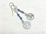 Celtic Triskele Spiral Sterling Silver Earrings