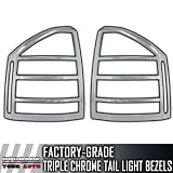 2007-2010 Jeep Compass 2pc Chrome Tail Light Bezels 