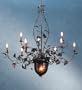 63"W Greenbriar Oak 9 Arm Chandelier