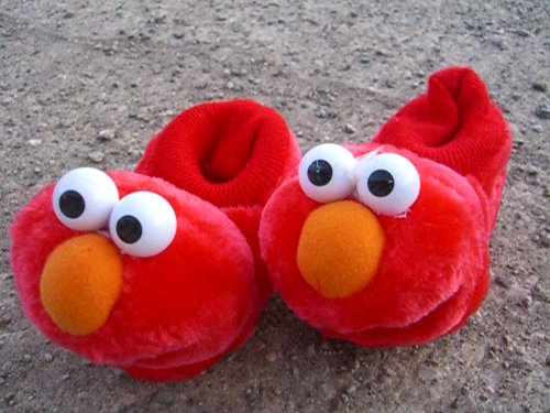 Sesame Street Elmo Soft Warm Shoes/slippers, Great for Halloween Costume, Kid Size 11-12