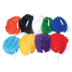 Click here to buy VALUE PACK: 6 PAIR BLACK CHEERLEADER POM POMS - CHEERLEADING SPECIAL!.