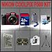 Nikon Coolpix P500 Digital Camera (Red) + Huge Accessories Package Including 4GB SDHC Memory Card + EN-EL5 Extra Replacement Li-ion Battery Pack + Hi-Speed SD Card Reader + Kit