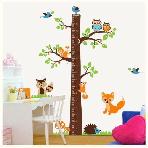LUCKKYY ® Large Tree Height Measurement Growth Chart with Quote Wall Sticker Decal Home Decor for Kids Room Measures Nursery Wall Decorations for Living Room
