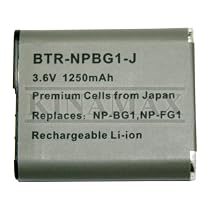 1250mAh NP-BG1 / NPBG1 / NP-FG1 /NPFG1 Replacement Battery for Sony Cybershot DSC-H3, H7, H9, H10, H50, N1, N2, T20, T100, W30, W35, W50, W55, W70, W80, W90, W100, W120, W130, W150, W170, W200, W300