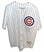 Ernie Banks and Andre Dawson Autographed/Hand Signed Chicago Cubs White Baseball Jersey with 58 59 NL MVP and 87 NL MVP Inscriptions