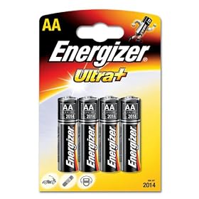 Energizer Ultra+ 624651 AA Alkaline Batteries - 4-Pack