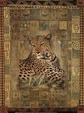 (16x20) Rob Hefferan Leopard Metallic Foil Art Print Poster