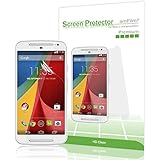 Moto G 2nd Gen Screen Protector, amFilm&reg; Screen Protector for Motorola G 2nd Generation (Moto G2) 2014 Premium HD Clear (3-Pack) [Lifetime Warranty]