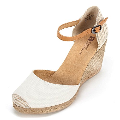 White Mountain Women's Mamba Espadrille Wedge Sandal, Natural, 9 M US