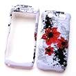 RIM BlackBerry Pearl 9100 (T-Mobile) Snap-on Protector Hard Case Image Cover "Artistic Red Flowers" Design