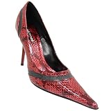 Michael Antonio Python Pointed Toe Pumps - Red