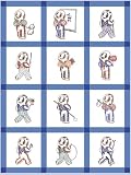 BABY QUILT BLOCKS STAMPED 9X9 12/PKG 50/50 POLY COTTON-STRAW HAT BOY