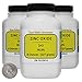 Zinc Oxide [ZnO] 99.9% ACS Grade Powder 1.5 Lb in Three Space-Saver Bottles USA
