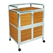 Aluminum Utility Cart - Oak ( 25.5x17.7x31.4")