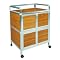 Aluminum Utility Cart - Oak ( 25.5x17.7x31.4")